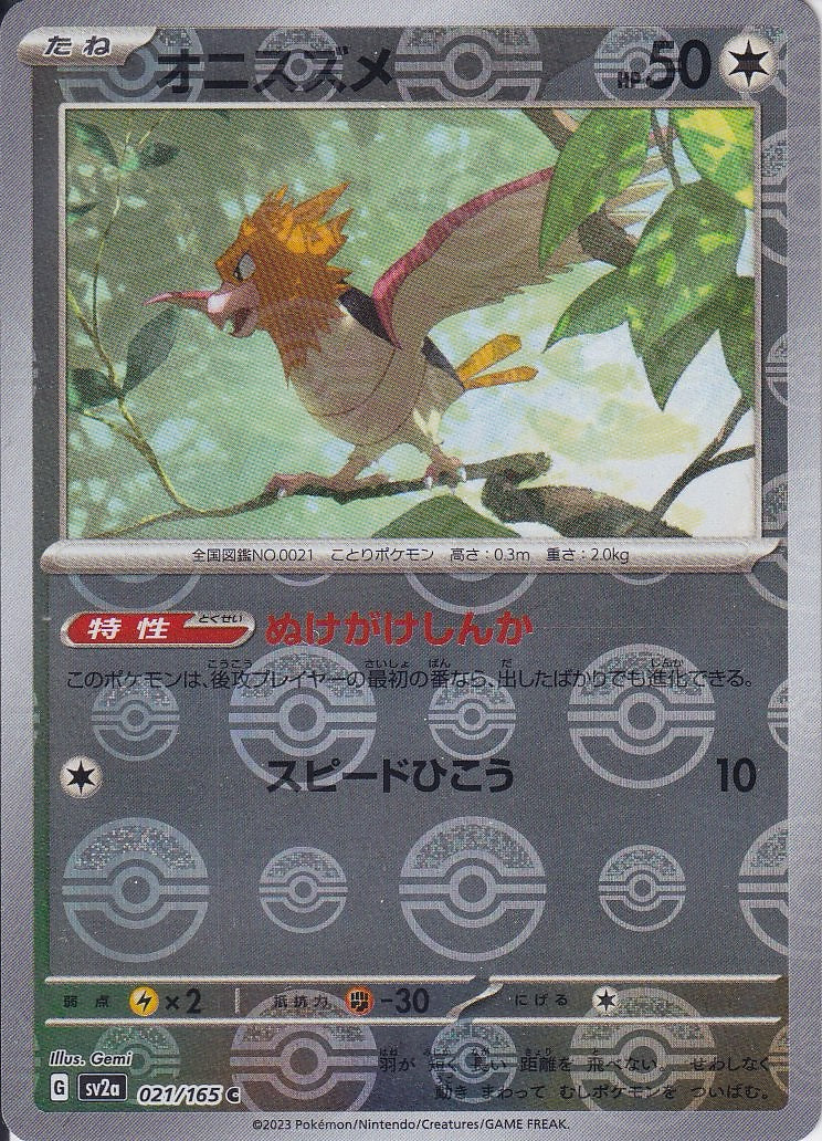 オニスズメ [C_021/165_SV2a](モンスターボール)