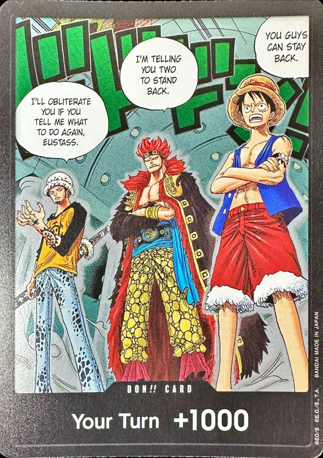 【英語版】YOU GUYS CAN STAY BACK. ルフィ&キッド&ロー [-_-_-] 【DP-04】