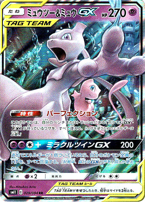 ミュウツー&ミュウGX [RR_029/094_SM11]
